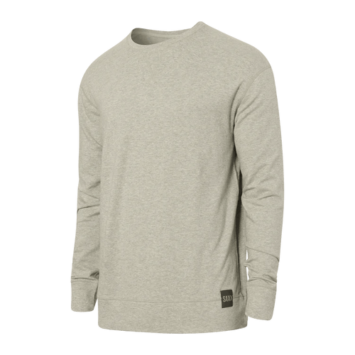 Ash Grey Heather / SM Saxx 3Six Five Longsleeve Crew - Men's SAXX