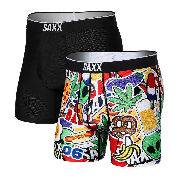 Load image into Gallery viewer, Party At Settlemeirs / Black / MED Saxx Volt Boxer Brief 2 Pack - Men&#39;s SAXX
