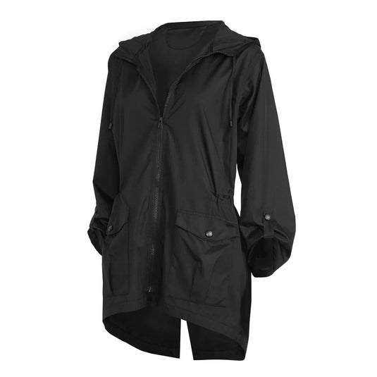 BLACK / SM Shed Hi-Lo Packable Rain Jacket ShedRain