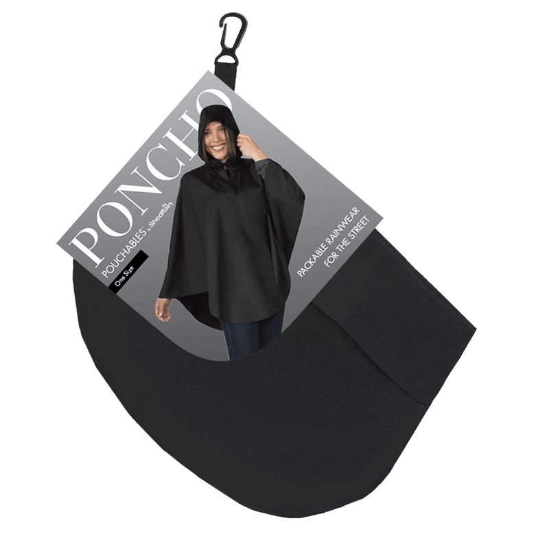 Load image into Gallery viewer, BLACK ShedRain Pouchables Poncho ShedRain
