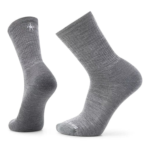 Medium Gray / MED Smartwool Everyday Solid Rib Light Cushion Crew Socks - Men's SMARTWOOL CORP