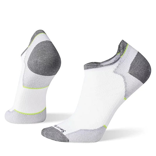 White / MED Smartwool Run Zero Cushion Low Ankle Socks - Men's SMARTWOOL CORP