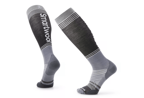 Graphite / MED Smartwool Ski Zero Cushion Logo Over The Calf Socks - Men's SMARTWOOL CORP