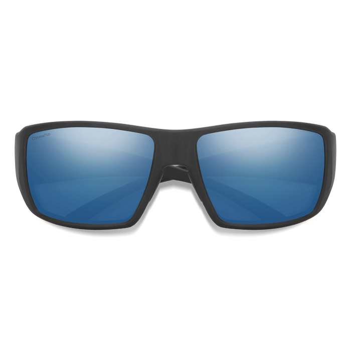 Load image into Gallery viewer, Matte Black + ChromaPop Glass Polarized Blue Mirror Lens Smith &quot;Guide&#39;s Choice&quot; SMITH SPORT OPTICS
