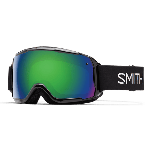 Black + Green Sol-X Mirror Lens / Medium fit Smith Optics Grom Goggles - Youth SMITH SPORT OPTICS