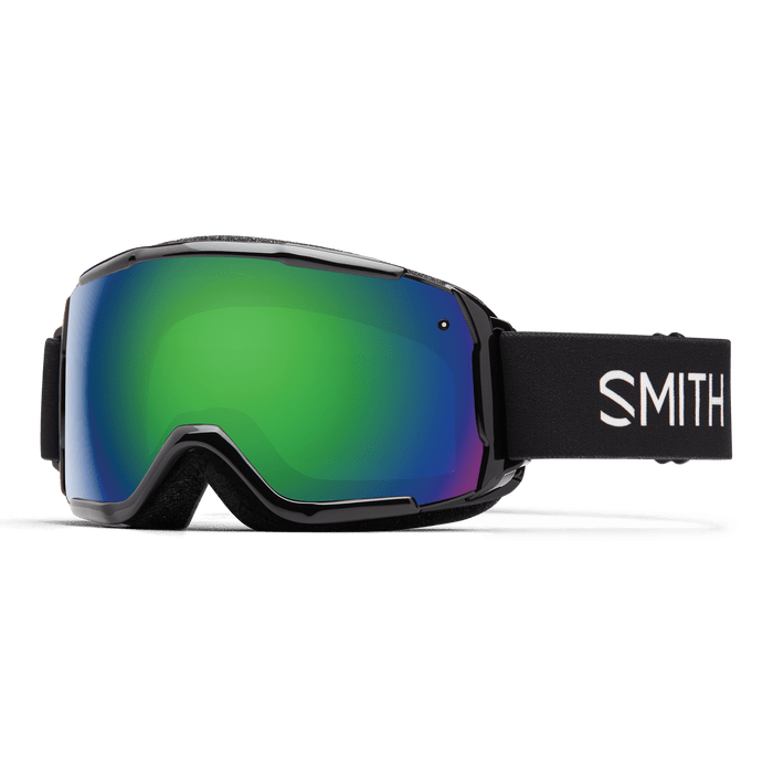 Load image into Gallery viewer, Black + Green Sol-X Mirror Lens / Medium fit Smith Optics Grom Goggles - Youth SMITH SPORT OPTICS
