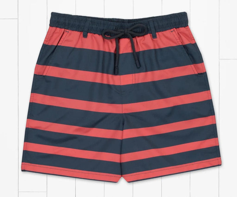 Load image into Gallery viewer, Navy Red / Youth SM Southern Marsh Harbor Swim Trunk - Boys&#39; Southern Marsh
