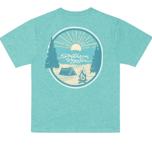 Kelly Green / Y-S Southern Marsh Kids' Summer Camp Sunsets T-Shirt Southern Marsh