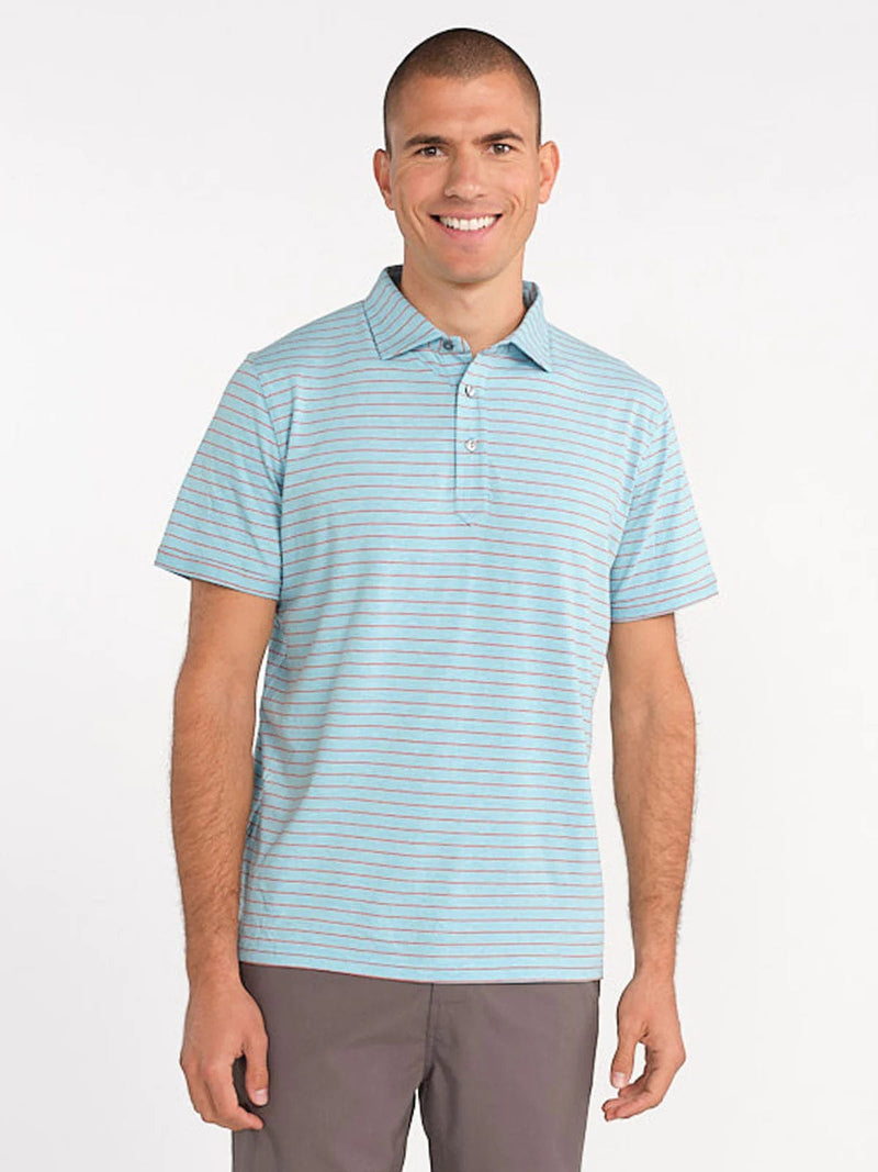 Load image into Gallery viewer, Radiant Blue Heather/Fire Heather / SM Tasc Everywear Polo - Men&#39;s Tasc
