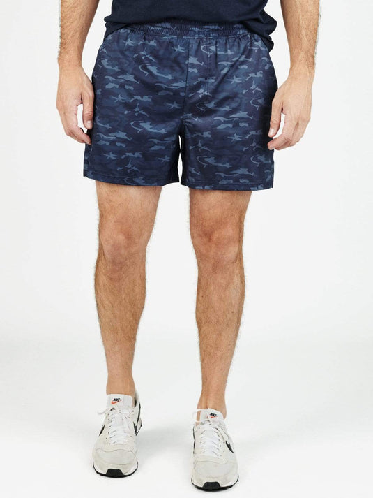 Tasc Men's Recess 5" Tech Shorts in Navy Camo Tasc