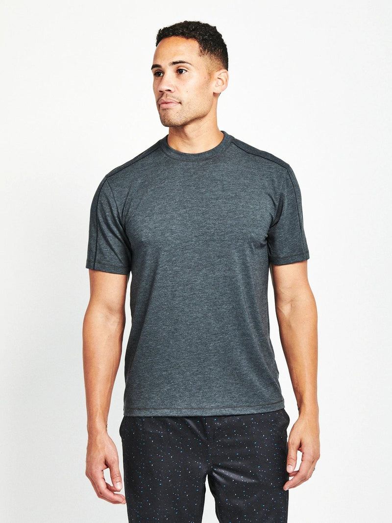 Load image into Gallery viewer, Black Heather/Heather Gray / MED Tasc Recess Tech T - Mens Tasc
