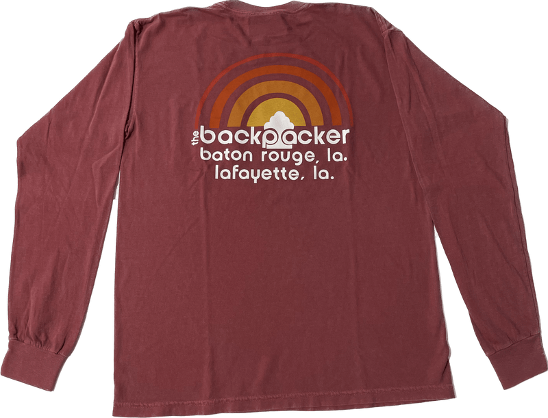 Load image into Gallery viewer, Brick / SM The Backpacker Comfort Colors Long Sleeve DREAM SILK SCREENS
