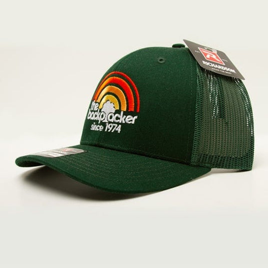 Dark Green / One Size The Backpacker Sunset Logo Mesh Back Hat in Dark Green RICHARDSON