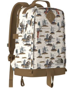 Gardenia White Camping Scenic Print/Utility Brown The North Face Berkeley Daypack The North Face