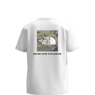 TNF White/New Taupe Green Tonal Cloud Camo Print / Youth SM The North Face Boys' Short Sleeve Graphic T-Shirt The North Face