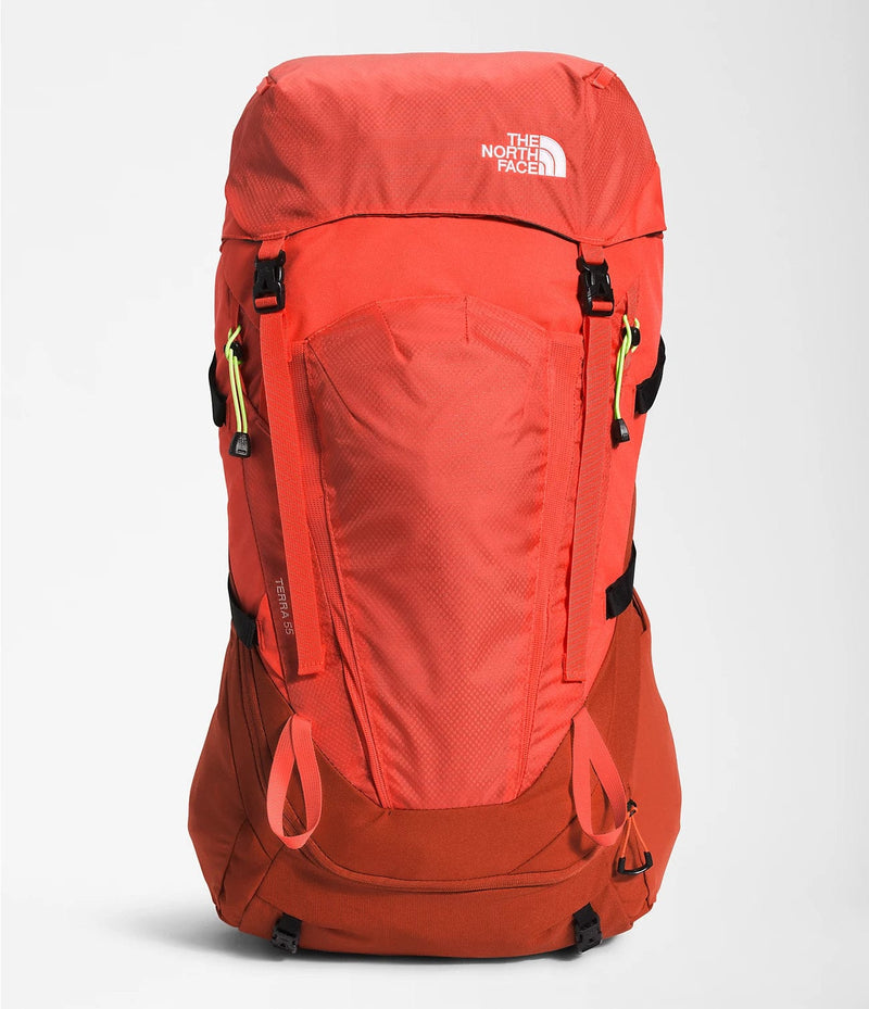 Load image into Gallery viewer, Retro Orange/Rusted Bronze/LED Yellow / MED/LRG The North Face Terra 55 Backpack - Women&#39;s The North Face
