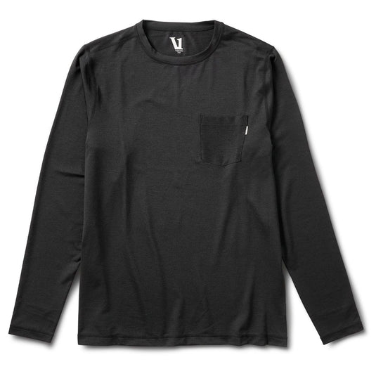 Black / MED Vuori Men's Long Sleeve Tradewind Performance T-Shirt VUORI