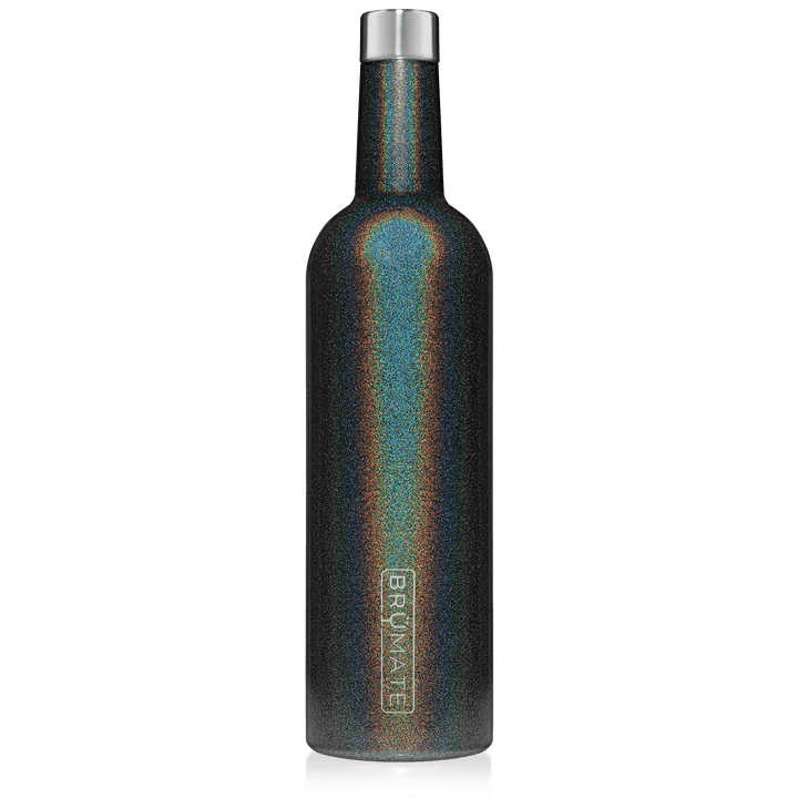 Load image into Gallery viewer, Glitter Charcoal WINESULATOR™ 25OZ WINE CANTEEN | GLITTER CHARCOAL Brumate
